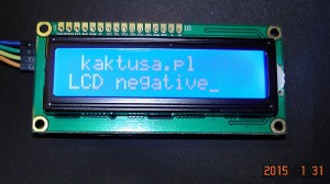 widok LCD Negatywowego