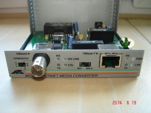 ethernet media converter MC15, 10BASE2 10BASE-T